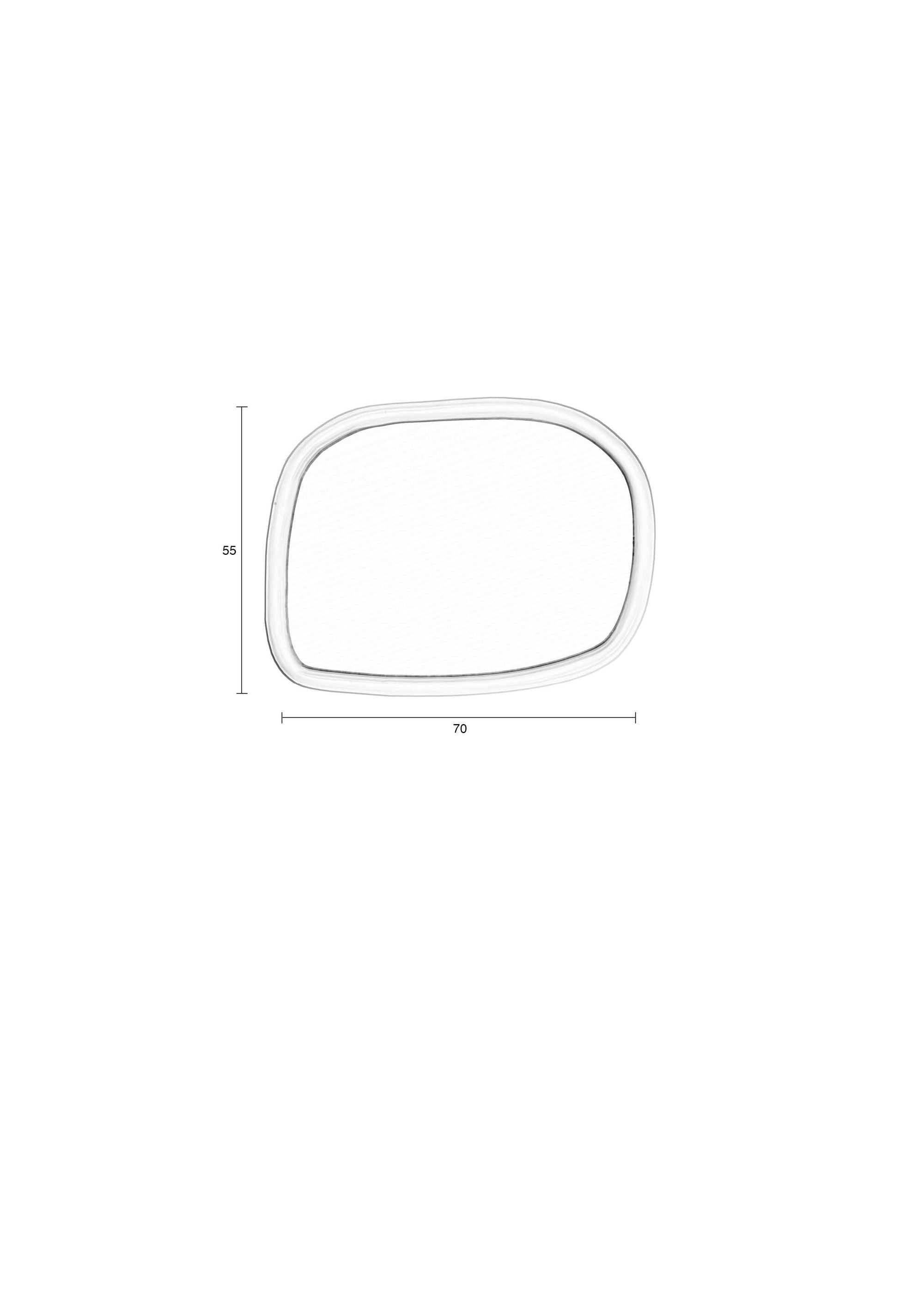 Zuiver Looks Organic Off-White Mango Wood Wall Mirror Medium